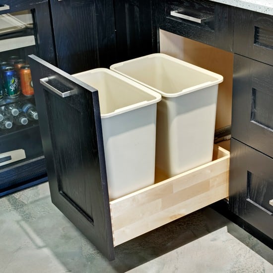 Base with 1 Drawer and Pull-Out Trash Can - Merit Kitchens Ltd.