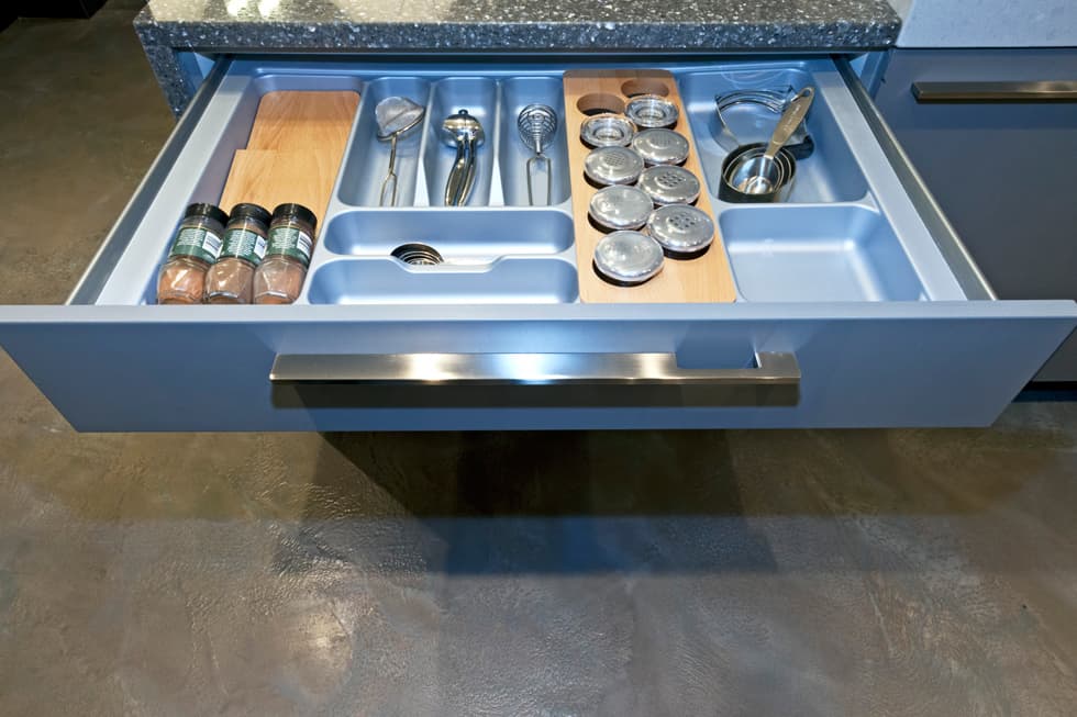 Wood Organization System for Deep Drawers - Merit Kitchens Ltd.