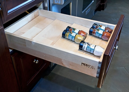 Wood Organization System for Deep Drawers - Merit Kitchens Ltd.